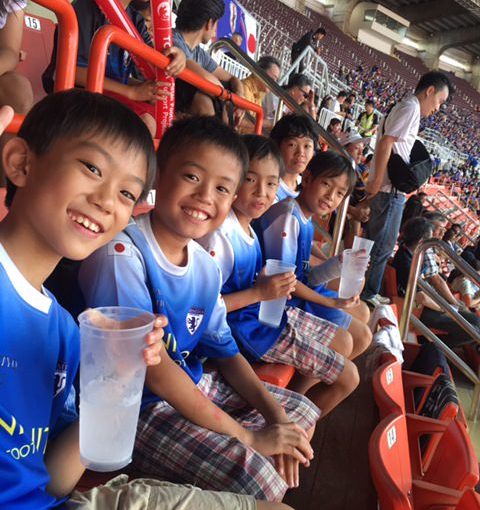 日本戦に子どもたちを招待して来ました！